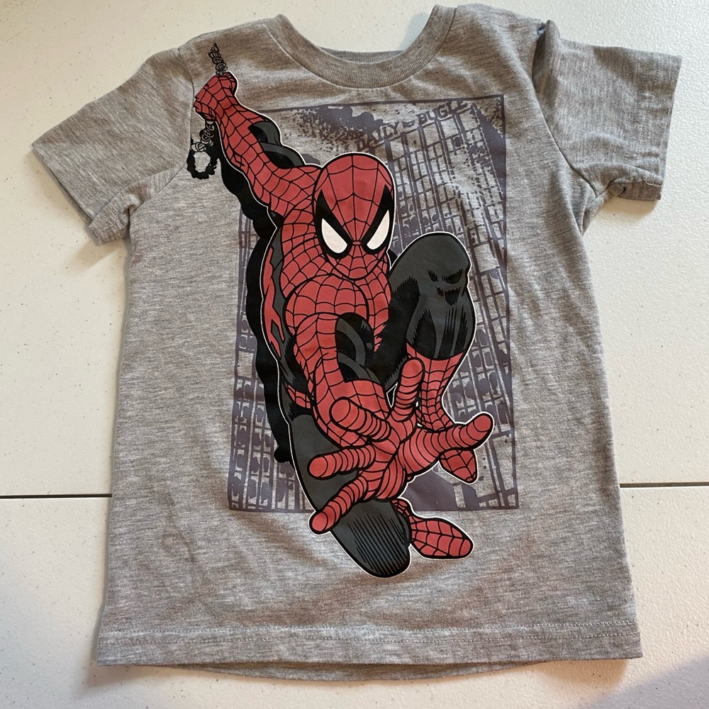 Gray Spider-Man Graphic T-Shirt